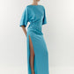Maxi dress with Blue Lagoon Sleeves