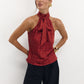 Top with Rosso Secco decorative scarf