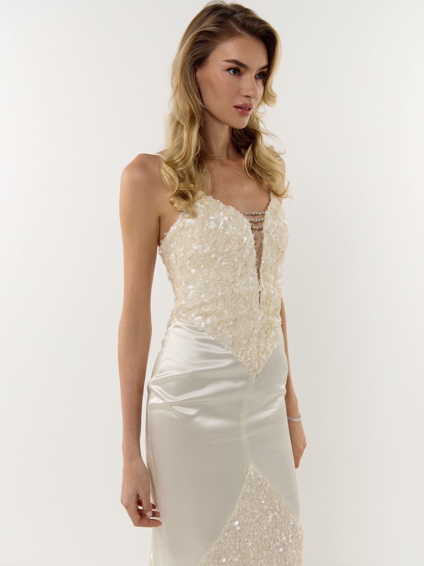 Maxi dress with sequins Carat