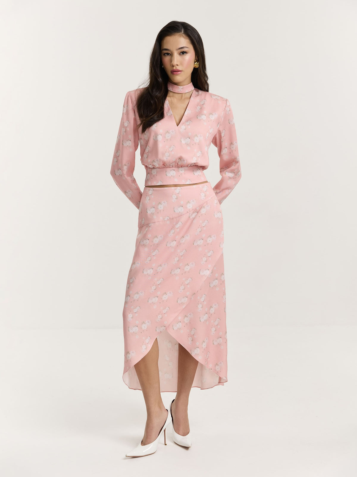 Spring Flower Midi Skirt