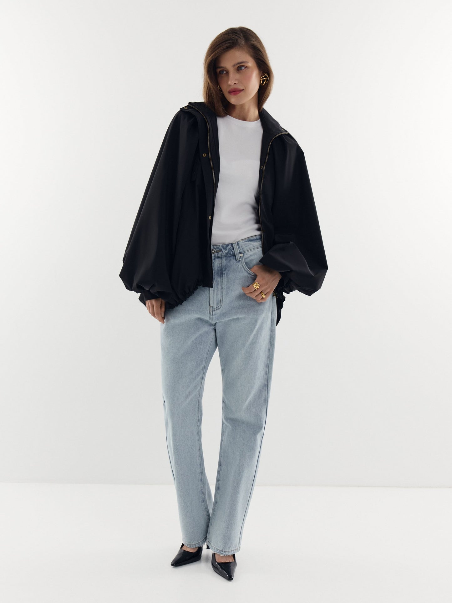 Nude Story x Goucha Voluminous Nylon Bomber