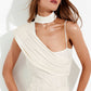Helios mini dress with drape