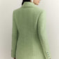 Cropped textured wool coat