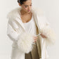 Corduroy parka with llama fur