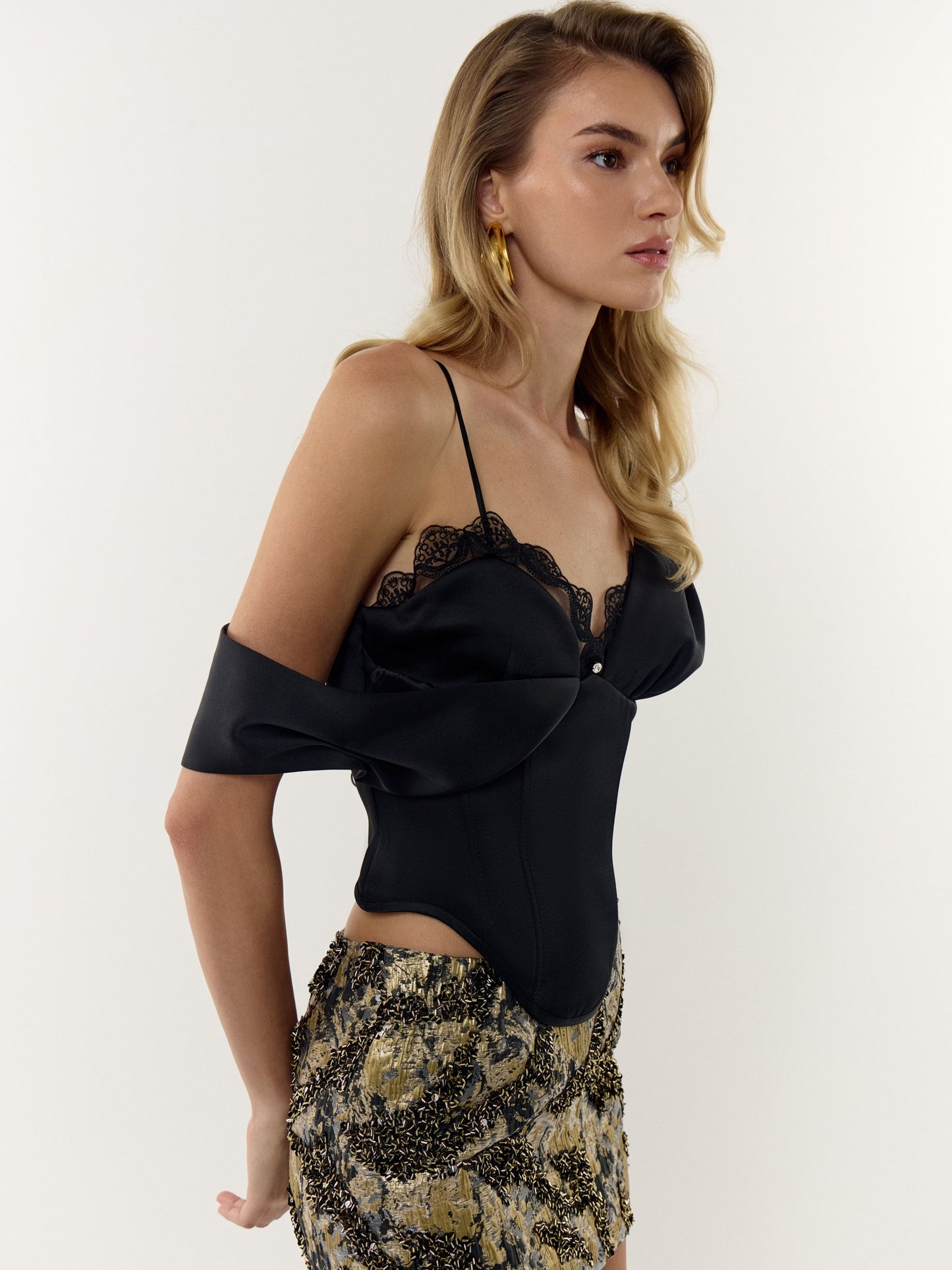 Corset with a lace insert by Vesper