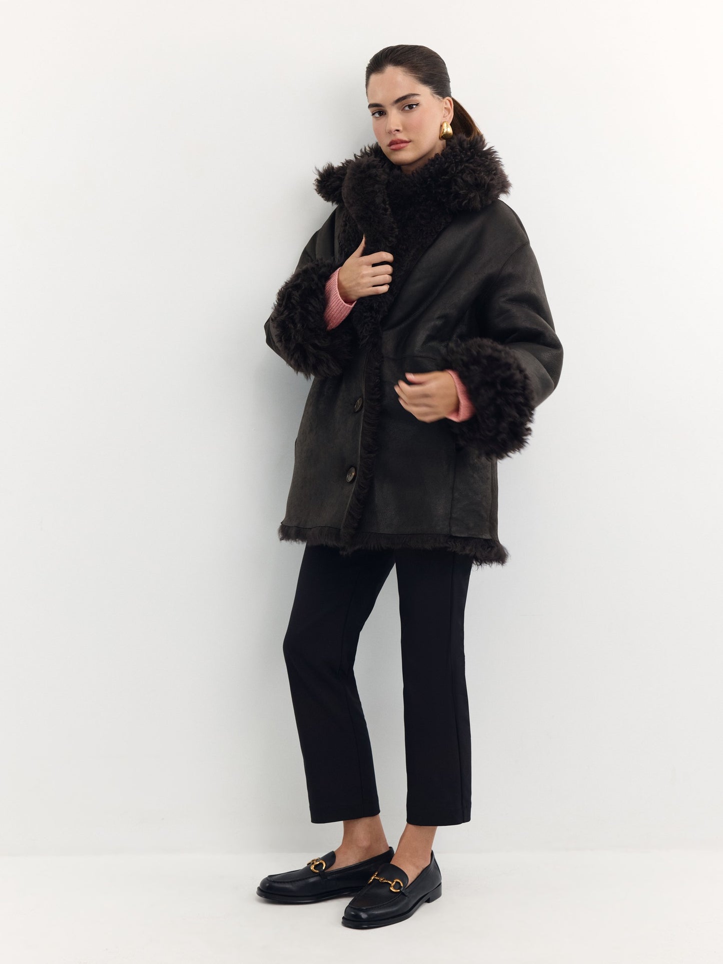 Double-sided fur coat made of Tigrado
