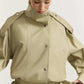 Italian cotton parka with a removable vest