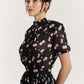 Black Flower Midi Dress