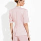 Fitted jacket made of Italian linen with short sleeves