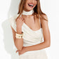 Helios mini dress with drape