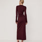 Knit dress with draping