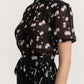 Black Flower Midi Dress