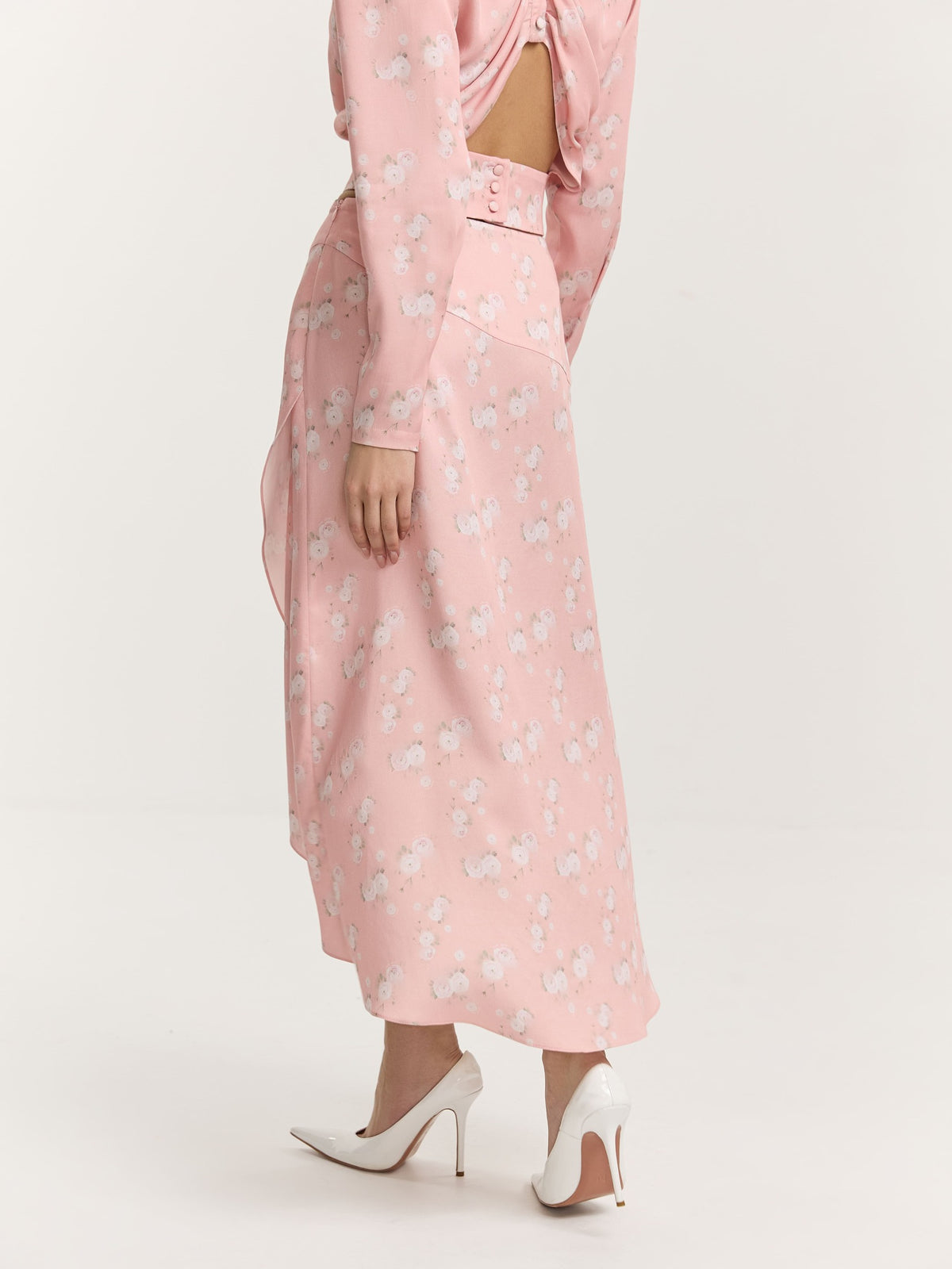 Spring Flower Midi Skirt