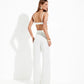 Straight cut trousers made of Italian linen