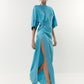Maxi dress with Blue Lagoon Sleeves