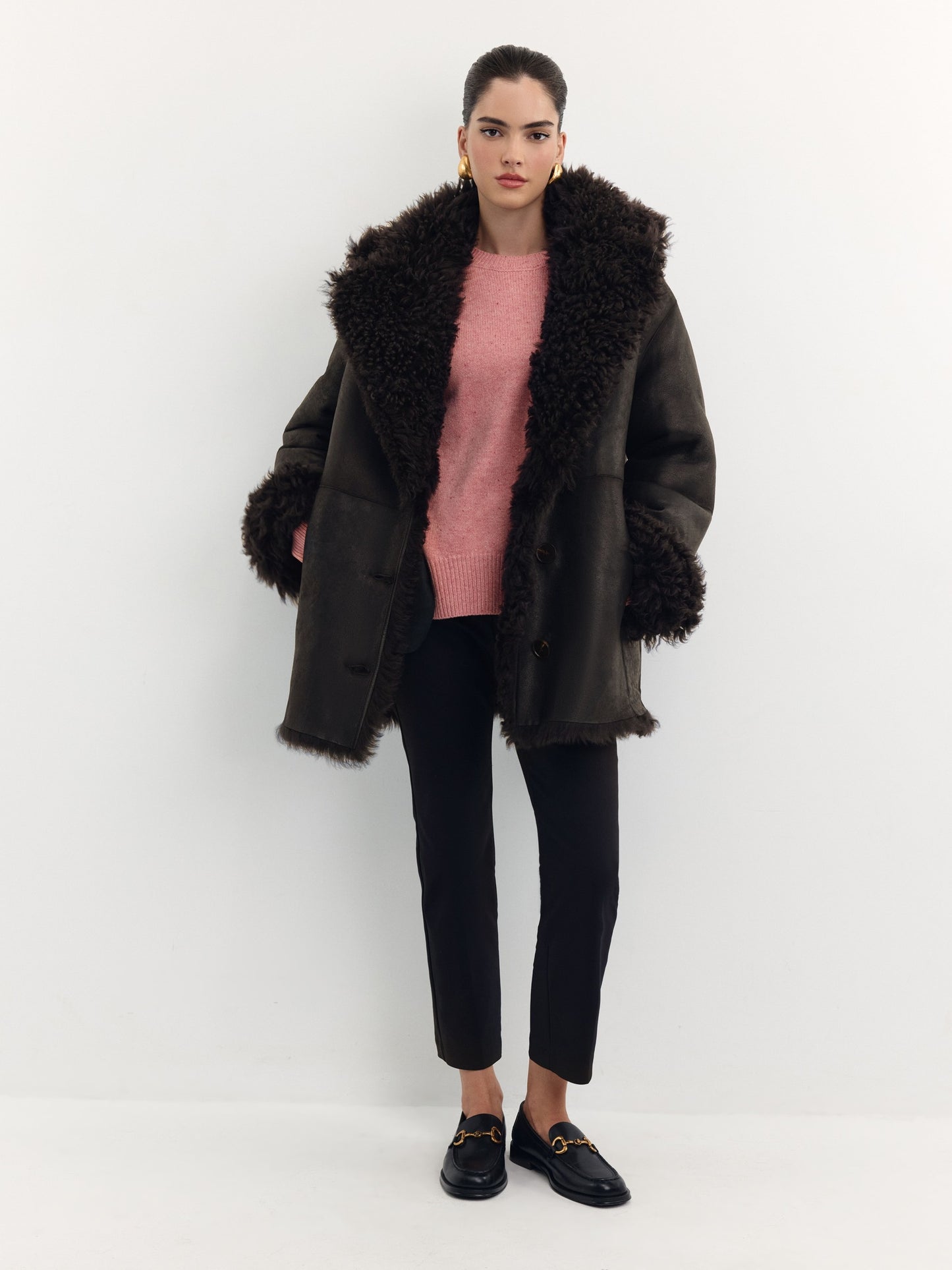 Double-sided fur coat made of Tigrado