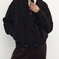 Insulated jacket made of genuine suede