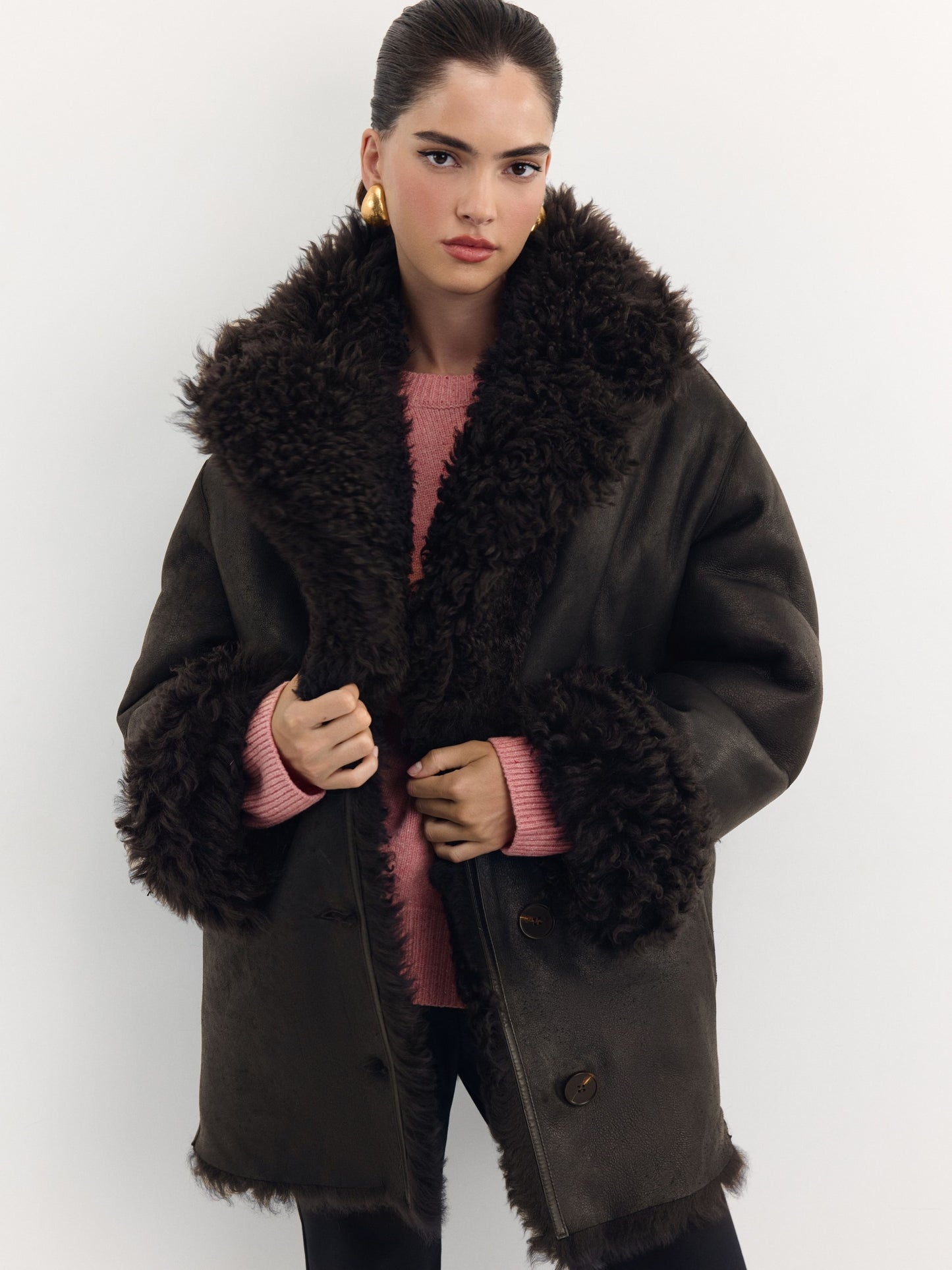 Double-sided fur coat made of Tigrado