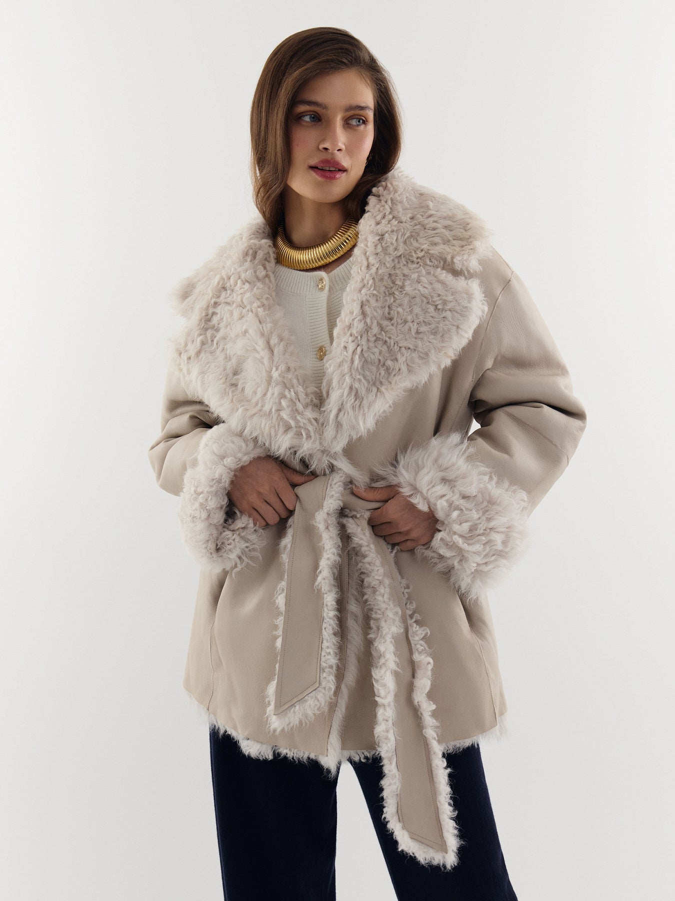 Double-sided fur coat made of Tigrado