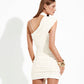 Helios mini dress with drape