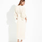 Maxi dress with voluminous sleeves made of Italian linen