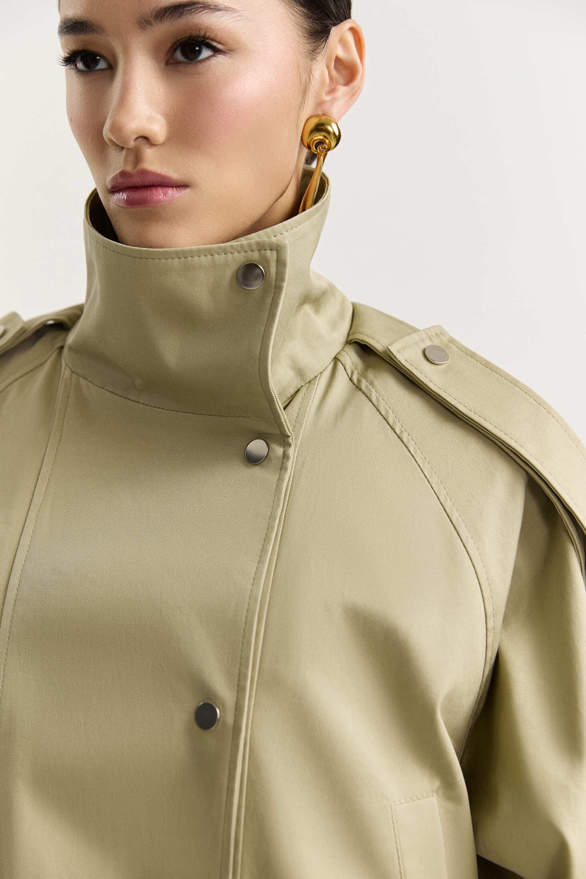 Italian cotton parka with a removable vest