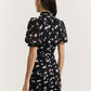 Black Flower Mini Dress