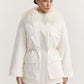 Corduroy parka with llama fur