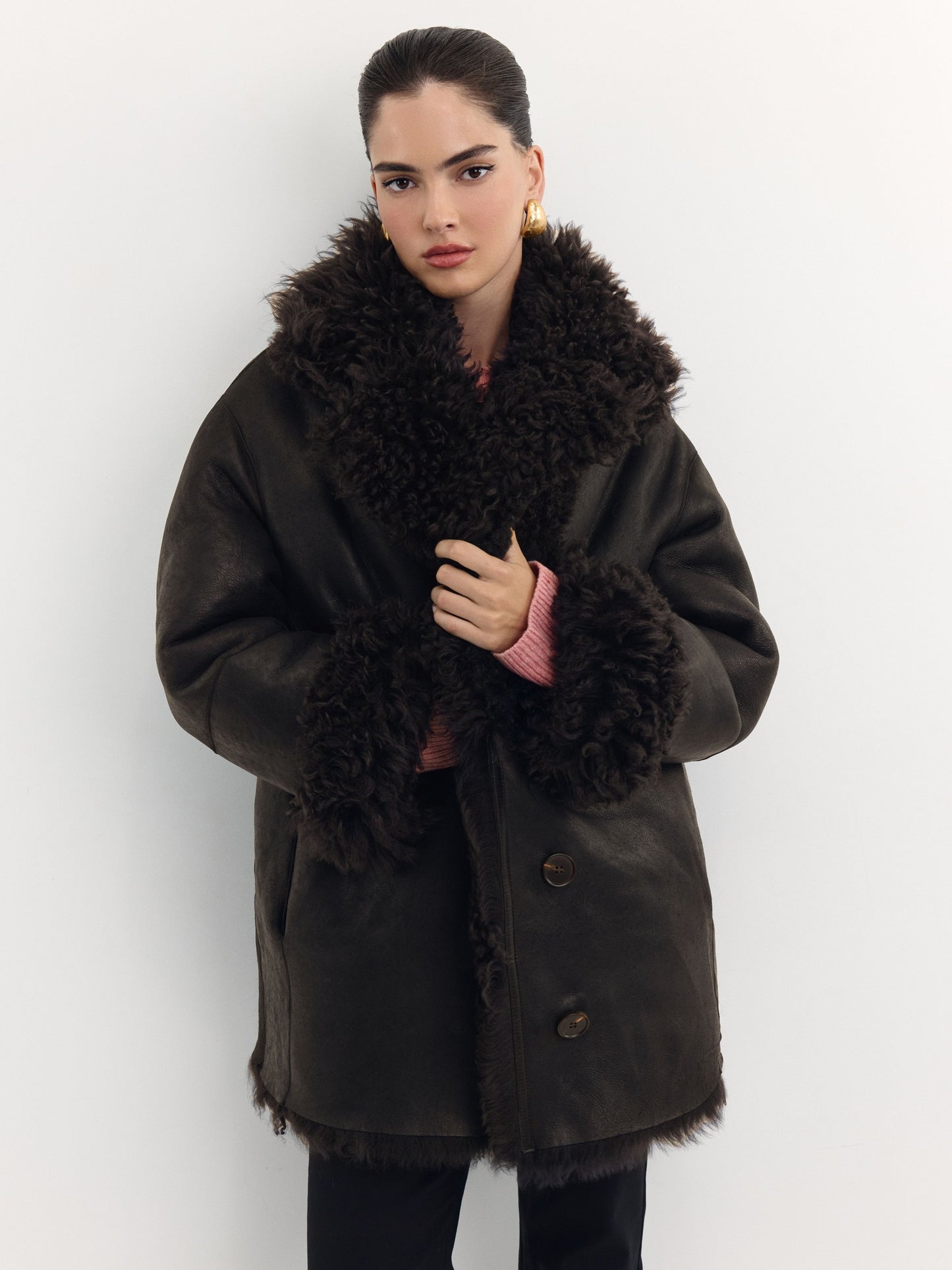 Double-sided fur coat made of Tigrado
