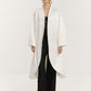 White Bouton Cloak with Voluminous Sleeves