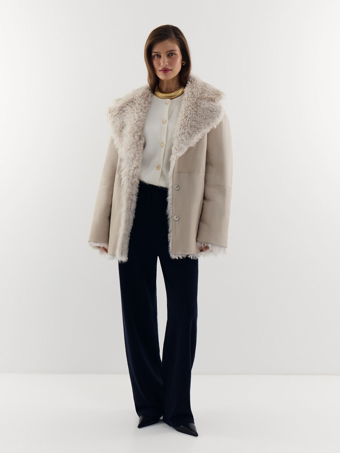 Double-sided fur coat made of Tigrado