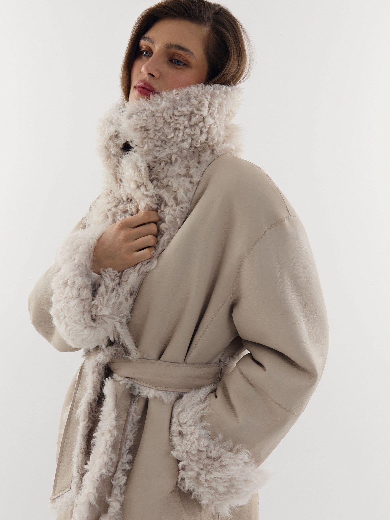 Double-sided fur coat made of Tigrado
