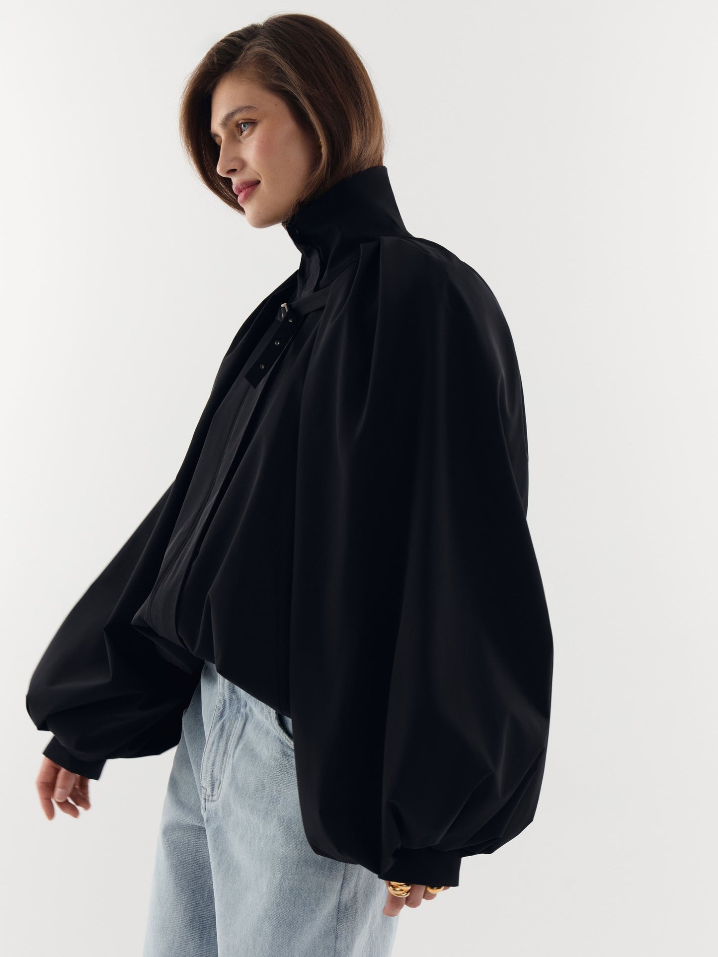 Nude Story x Goucha Voluminous Nylon Bomber