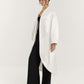 White Bouton Cloak with Voluminous Sleeves
