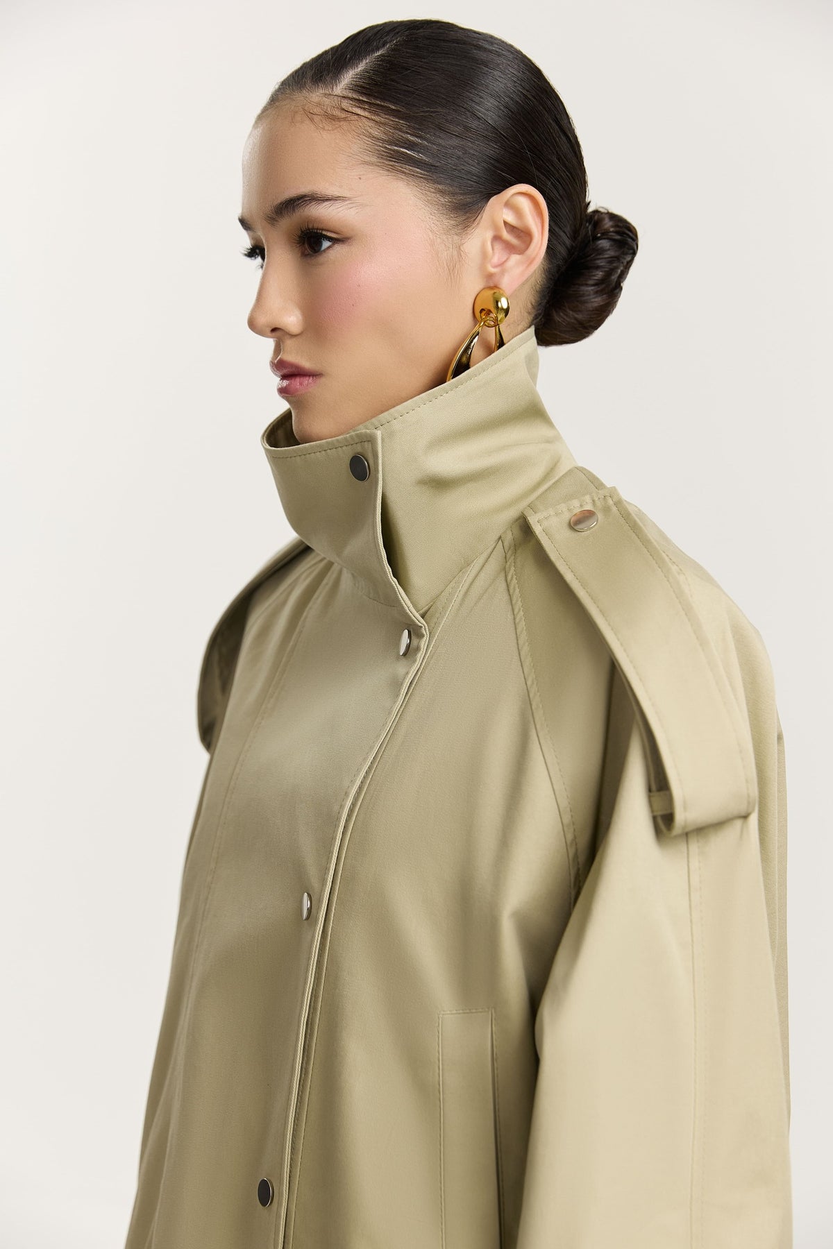 Italian cotton parka with a removable vest