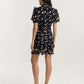 Black Flower Mini Dress